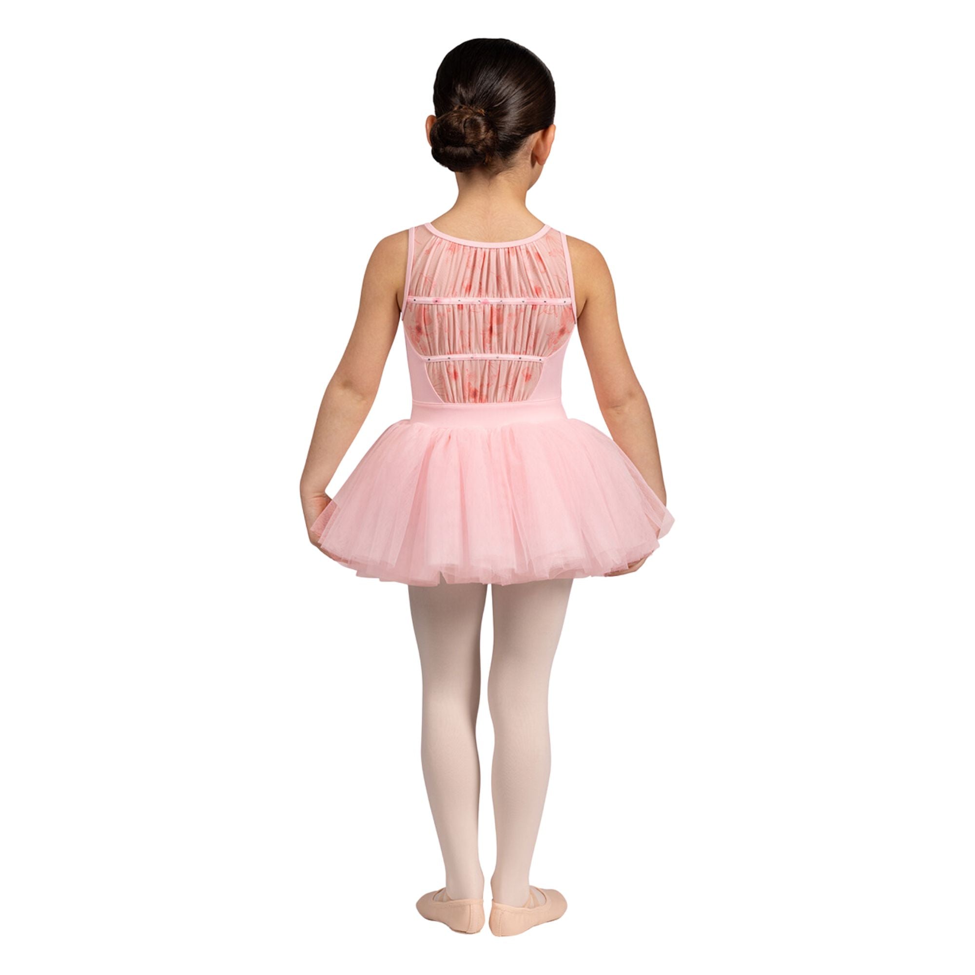 Bloch CL5235 Girls Mesh Tank Tutu Leotard Candy Pink Back