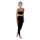 Bloch Z4113 Ladies Wide Strap Cami Crop Top Black Front