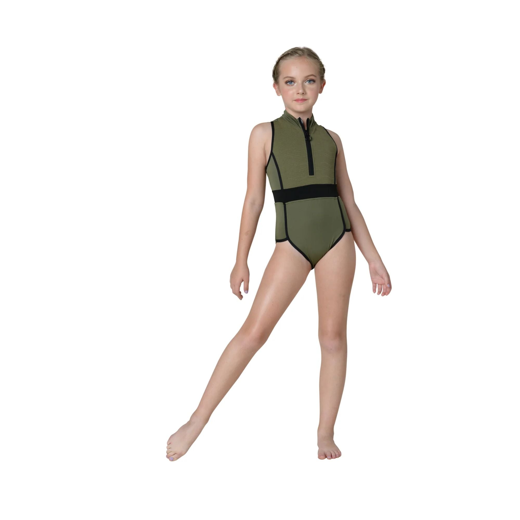 Danznmotion 22129C Madison Leotard Olive Front